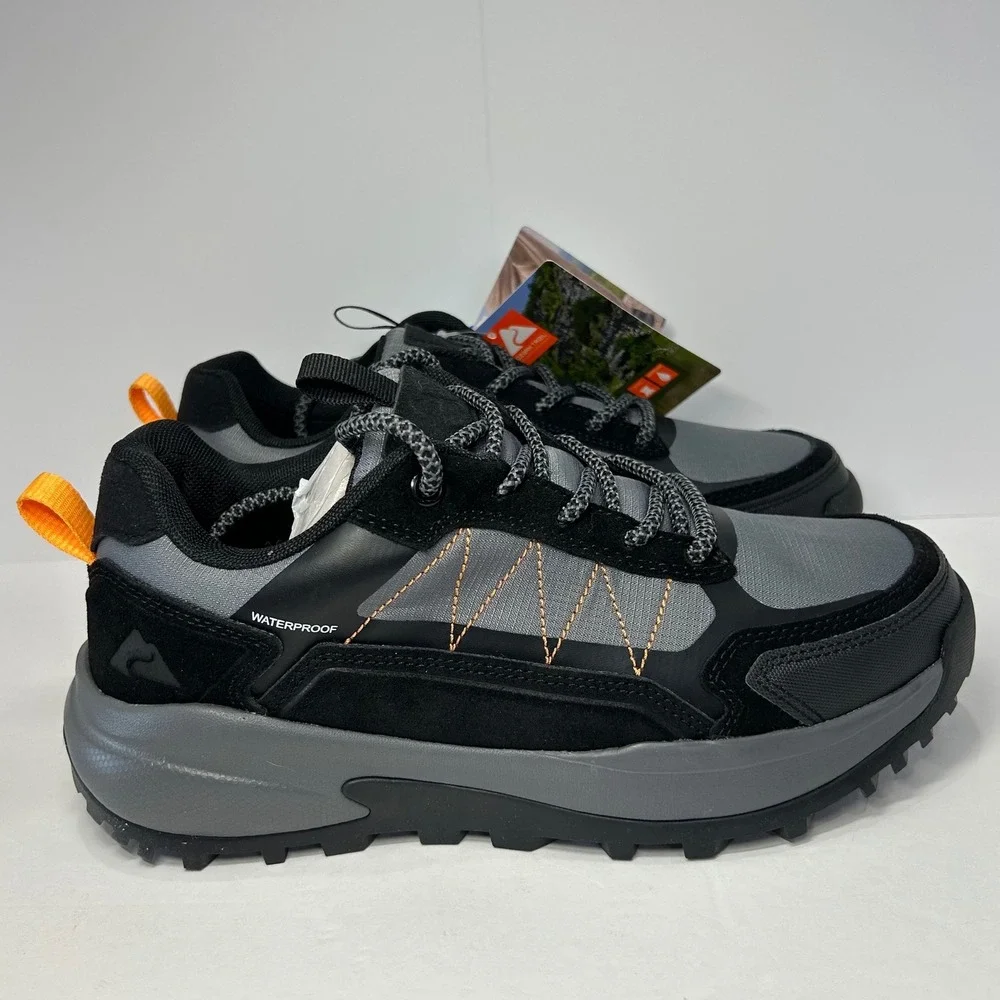 Ozark Trail Mens Hike Low Waterproof Hiking Shoes Black Grey Men's Size‎ 7 New